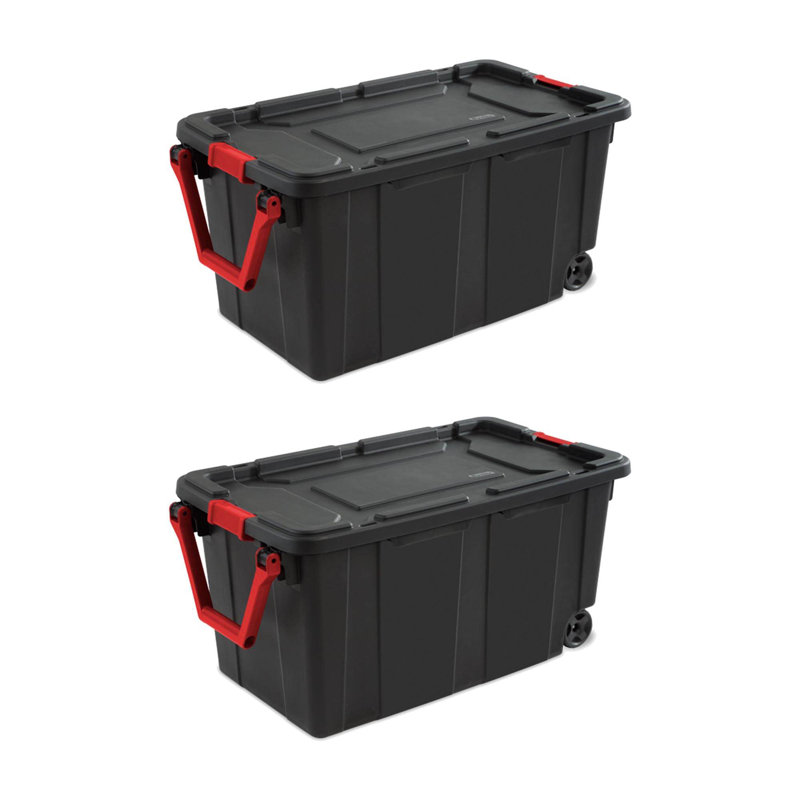 Plastic Storage Bin Set, 2 Pack