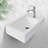 18X10   Ceramic Rectangle Wall Mount Bathroom Sink With Single Faucet Hole