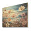 Plantes roses, art liquide, champ de fleurs - champ de fleurs, art mural sur bois de pin naturel-1796148622