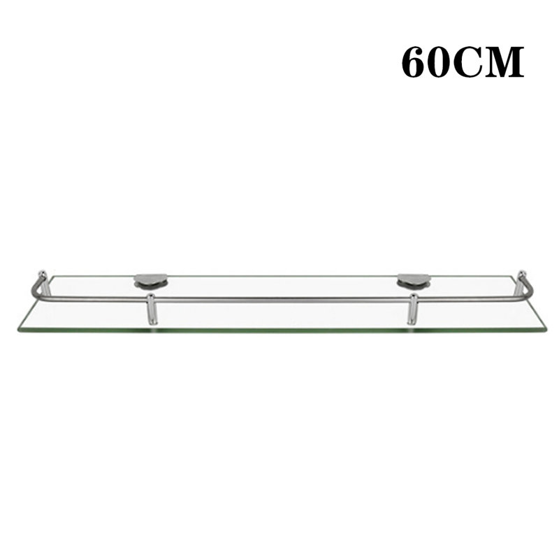 Rybicki Glass Bathroom Shelves, 4.1cm H x 11cm W x 60cm D