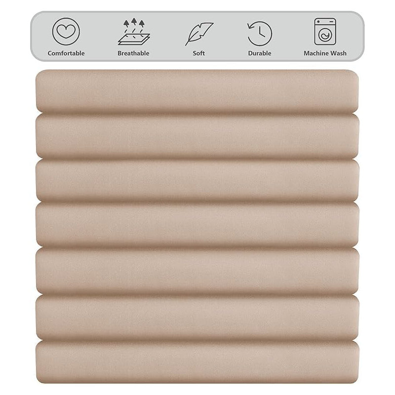 Ranarda Cotton Blend Percale Flat Sheet, Super King (6'), Beige
