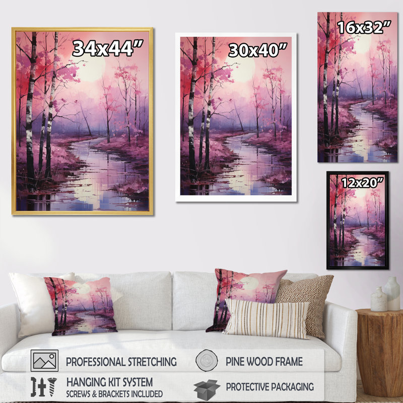 Wikje " Pink Symphony I ", Black Picture Framed, 20" H x 12" W x 1" D