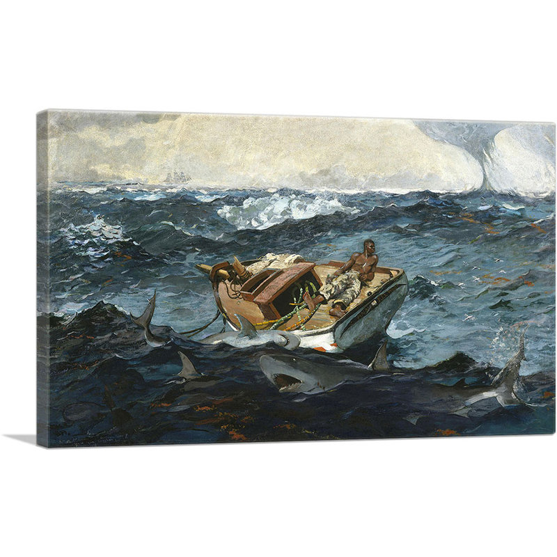 «The Gulf Stream 1899» par Winslow Homer, reproduction d'art sur toile tendue, H 18 po x l 26 po x P 1,5 po