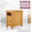 30cm W Rubberwood Bedside Table