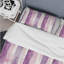 Ensemble de housse de couette transitionnel mauve blanc à fines rayures I-109160660