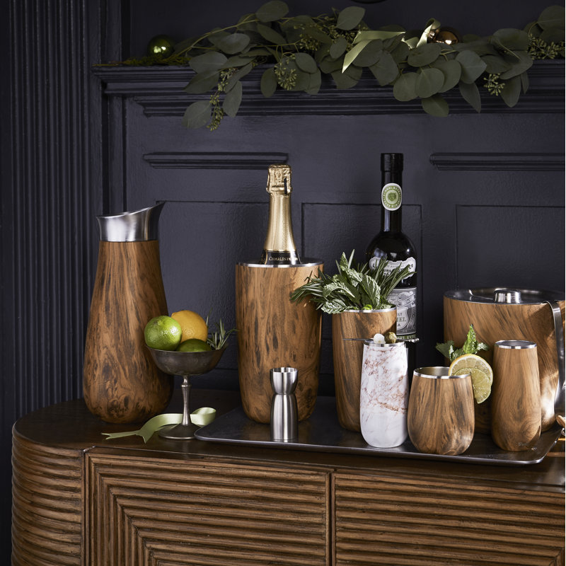 S'well Stainless Steel Carafes, 1.5 Liters, Teakwood
