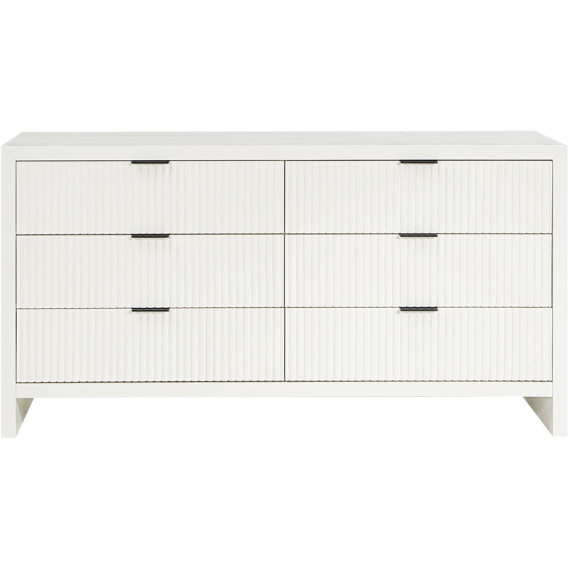 Commode 6 tiroirs Fairfax, Crème
