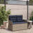 vidaXL Garden Bench Grey Poly Rattan-845075845