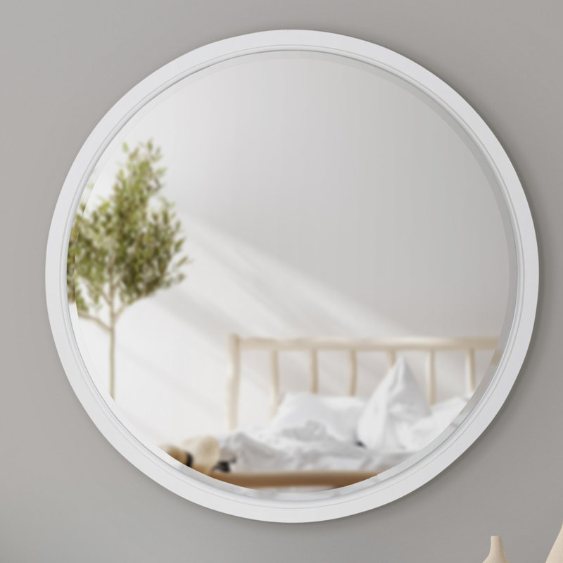 Hogan Flat Mirror, White, 32" x 32"