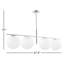 Drake 4 Light Glass Steel Dimmable Pendant