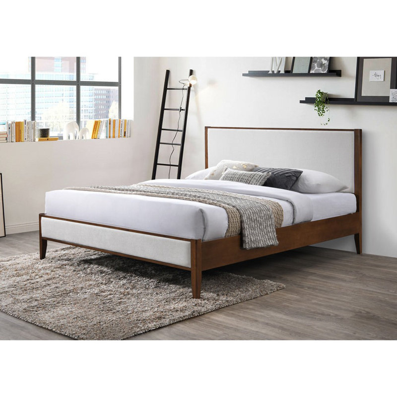 Giuliano Channel Tufted Bed, Brown, Queen
