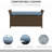 27 Gallon Patio Buggy With Storage, Dark Blue Cushion And Handles, Large Capacity Rectangle Garden Box For Outdoor Use Storage Bench, Capacity, Made Of Pe Handy Grips