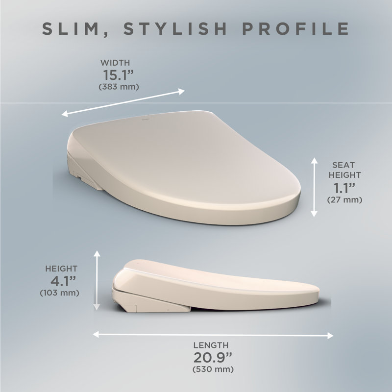 Washlet® Electronic Contemporary Elongated Auto Open/Close Lid Bidet Seat, Sedona Beige