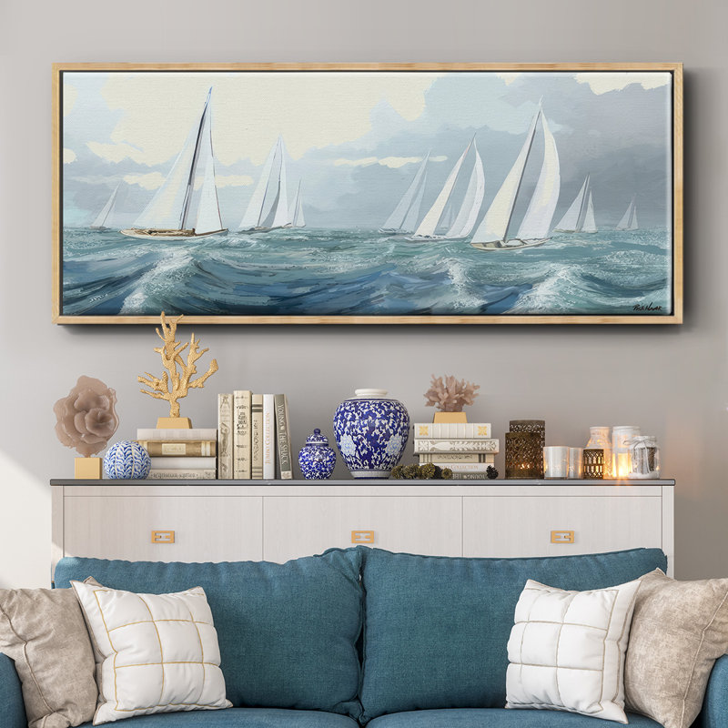 Voile sur toile encadrée, H 20 po x l 50 po