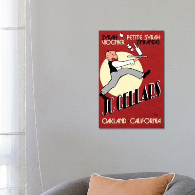 JC Cellars Vintage Advertisement by Jean-Pierre Got - Wrapped Canvas Print