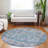 Machine Washable Indoor/Outdoor Xhevrie Denim Rug-1731373369