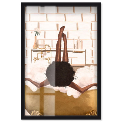 «Warm Bubble Bath Shadowbox Print Trendy Bathroom Art» par Art Remedy