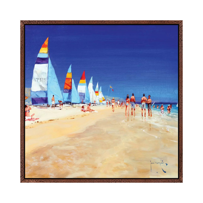 High And Dry by John Haskins - Painting on Canvas, 66.04cm H x 66.04cm W x 3.81cm D, Brown Framed