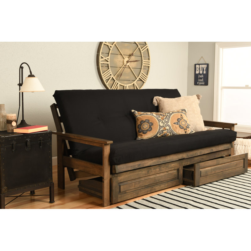Stratford 5" Coil Full Size Futon Mattress, Frame Not Included, Black