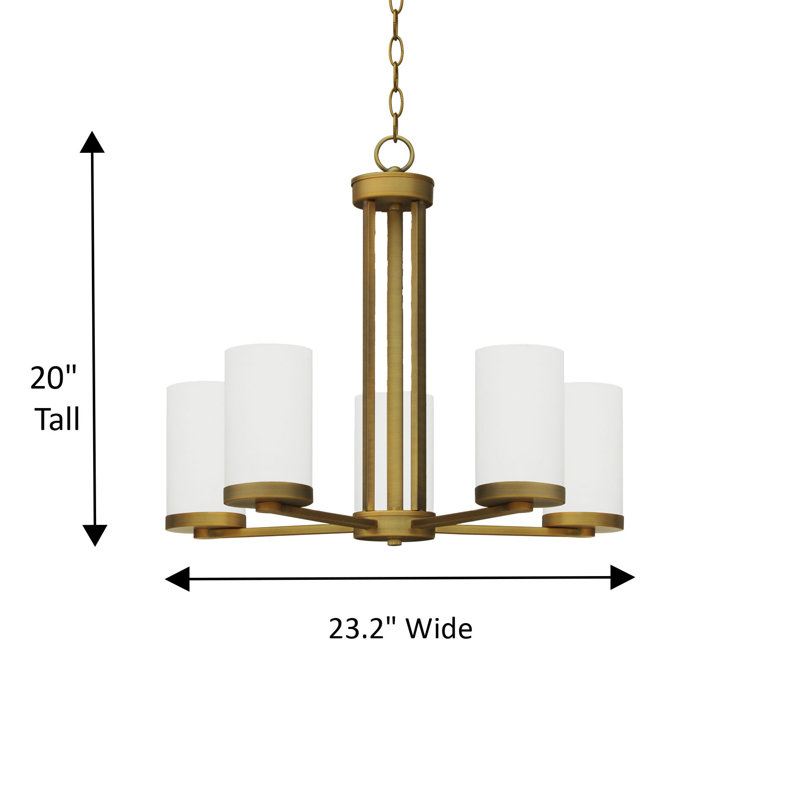 Lustre 5 lumières Whitfield Lighting Ch578-5Ng Armella