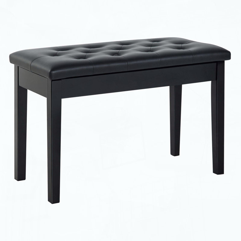 Banc de piano, banc de piano, fauteuil de piano en duo, Noir, Noir