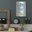 Art mural luxueux en métal «Antique Floral 2 Blue Vintage» par Wild Apple, 12 po x 16 po