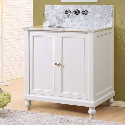 32'' Single Bathroom Vanity with Stone Top