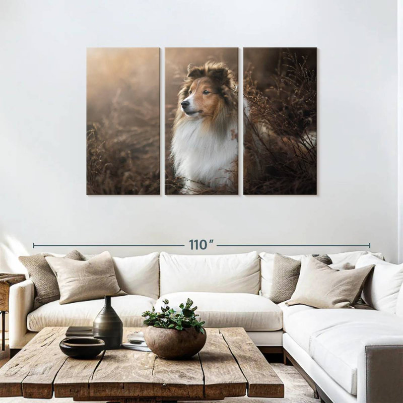 Brampt Gorgeous Sheltie Dog, 48" H x 74" W