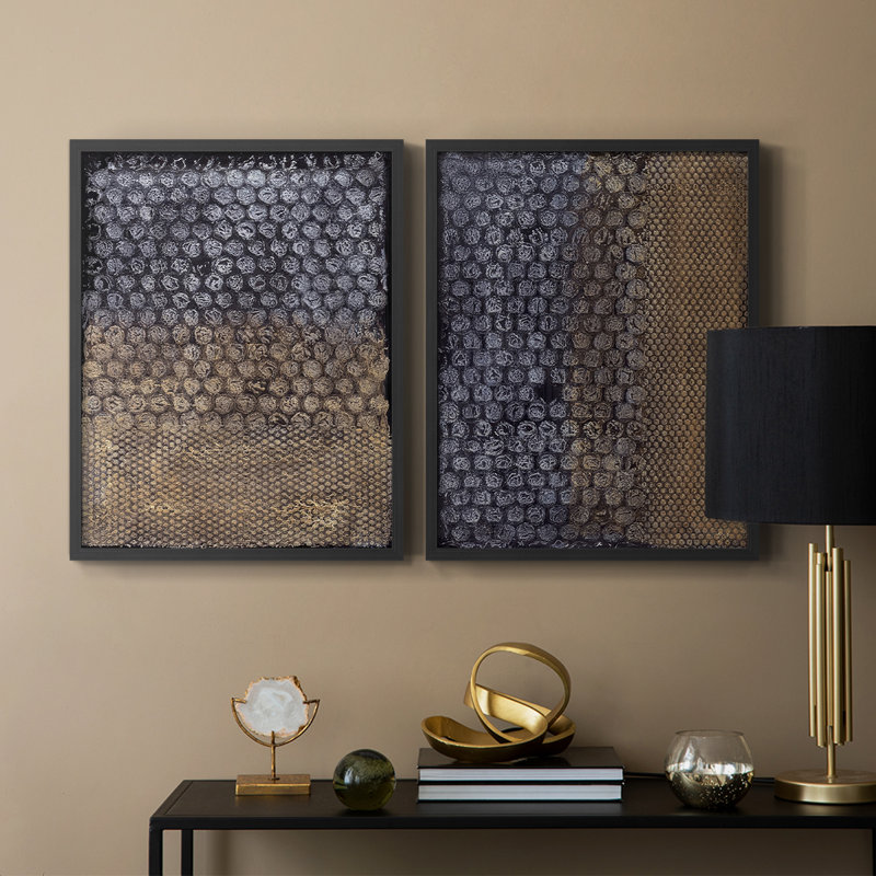 Imprimé «Speckled Matter III» - reproduction encadrée de qualité supérieure - prête à être accrochée - aucun clou requis - aucun clou requis