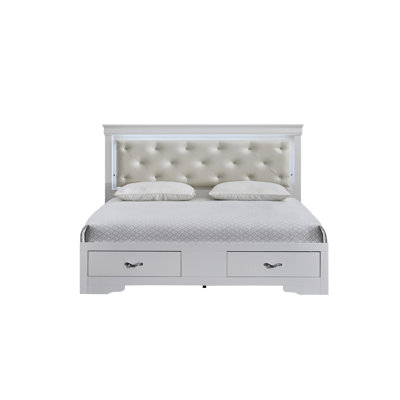 Osya C6A53C3F1D044F9E98E64977E97AC602 Queen Bed Sparkling White