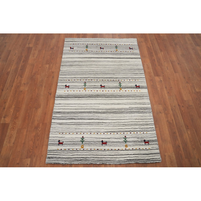 Tribal Gabbeh Style Handmade Rug 3x5