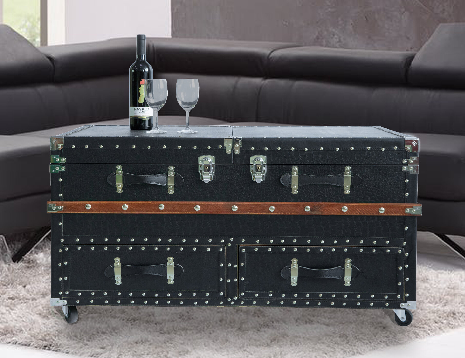 Double Lid Coffee Table/Trunk – Greens Furniture