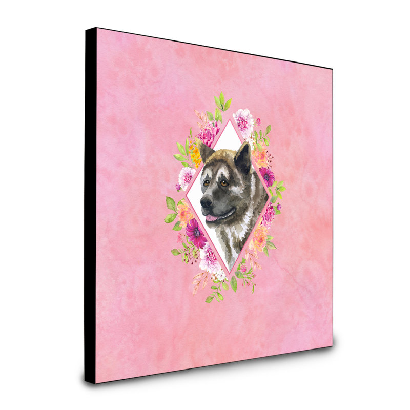 Panneau mural Dollman Flowers, Rose, Akita noir