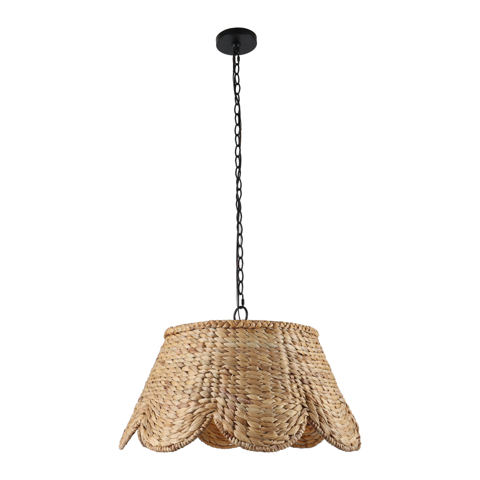 4 Light Rattan Pendant