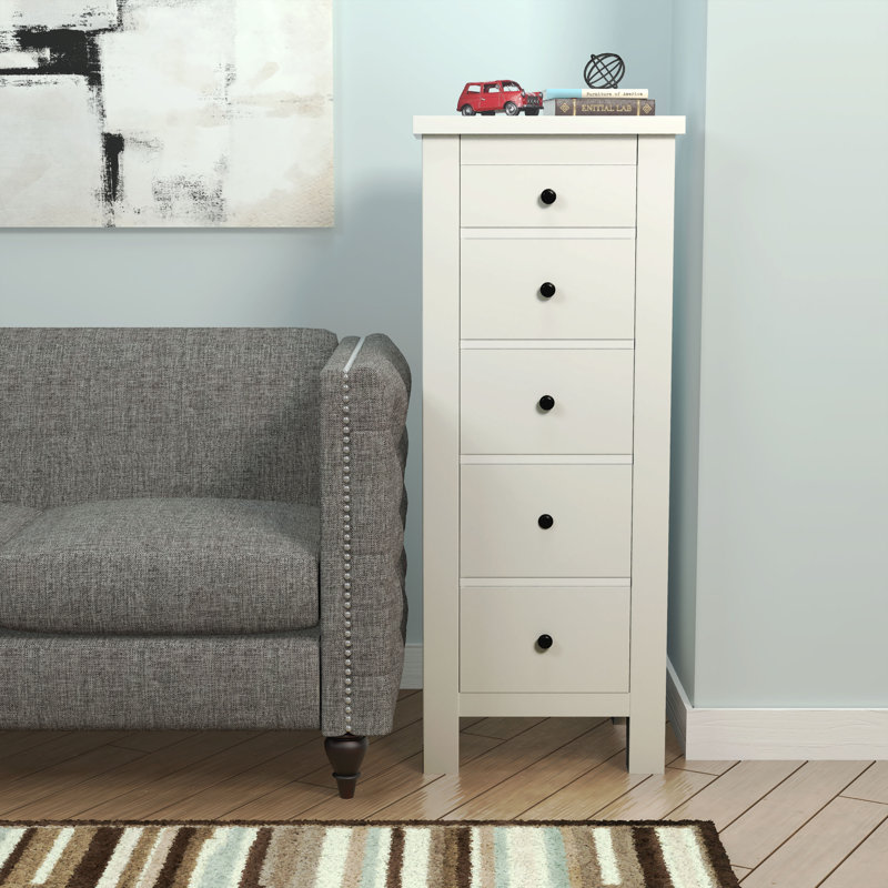 47cm W 5 - Drawer Chest of Drawers, White