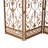 Metal Hinged Foldable Arched Partition 5 Panel Partition Room Divider Screen with Acanthus Design