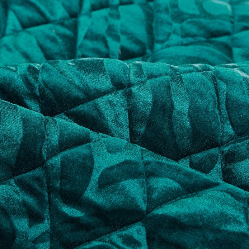 Alasdhair Polyester Solid Colour Bedspread, Turquoise, W220 x L240cm