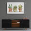  «Pots de cactus» par Svetlana Aleynikova, art mural en verre acrylique, 36 po x 24 po