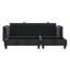 Canapé modulaire Canapé modulaire en L rembourré avec grand espace de rangement, repose-pieds mobile et six coussins décoratifs-1358266832