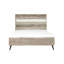 Grand lit plateforme en bois d'acacia deux tons Bridges
