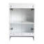 Meuble-lavabo autoportant de 72 po avec lavabo en résine et armoire à 1 côté, portes et tiroir à fermeture douce, blanc brillant, contreplaqué (emballage KD)