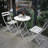 3 Piece Patio Bistro Set, Foldable Round Table And Chairs-49188858