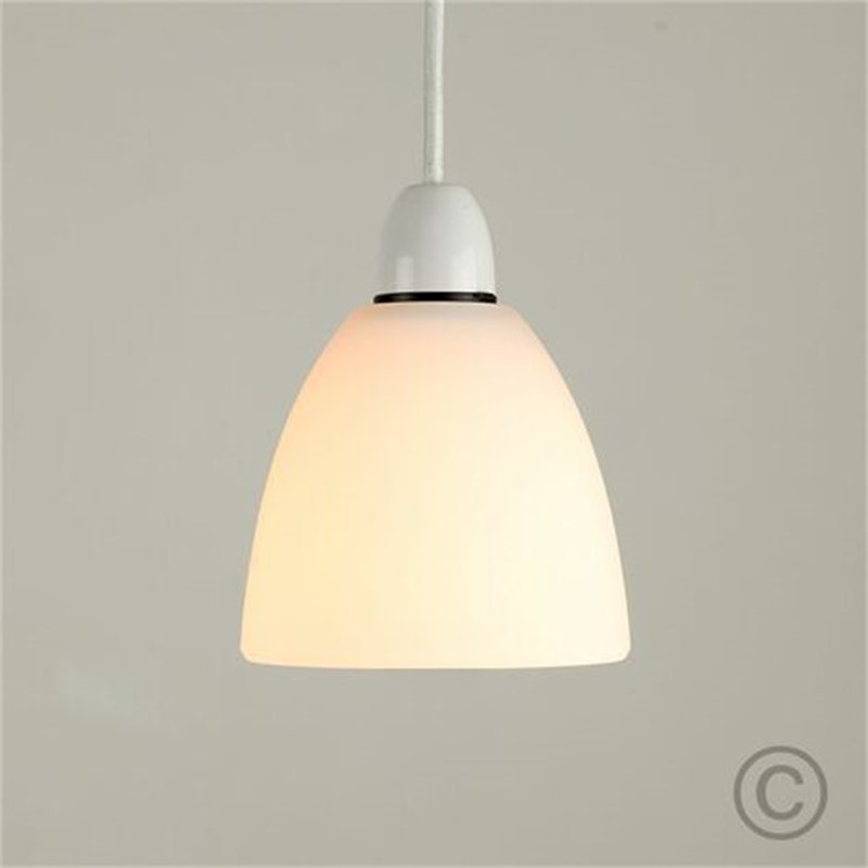 Glass Cone Lamp Shade in White