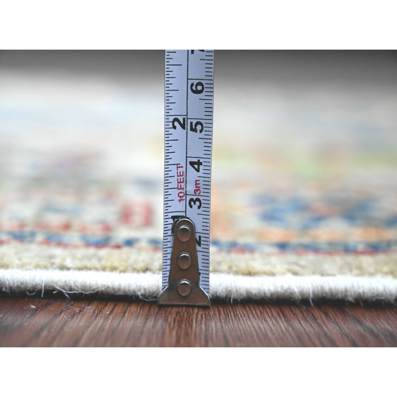 3'1"x5' Oyster Grey Peshawar Ziegler Mahal Design Wool Hand Knotted Rug CD5C60D076484D798D5580A4967CB0AB