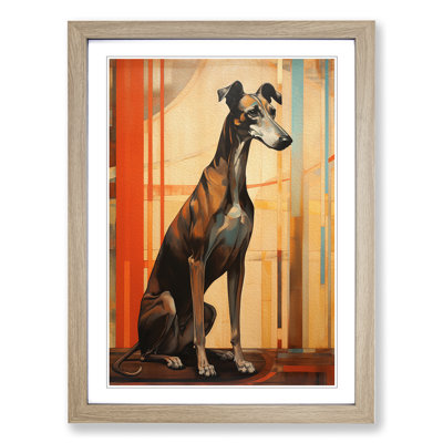 Greyhound No.3 - Single Picture Frame Print on Wood