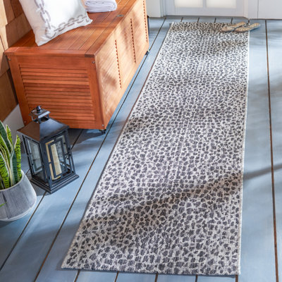 Basinger Animal Print Gray Indoor/Outdoor Area Rug