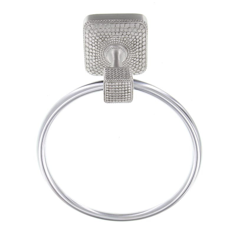 Tiziano Wall Mounted Towel Ring, Satin Nickel