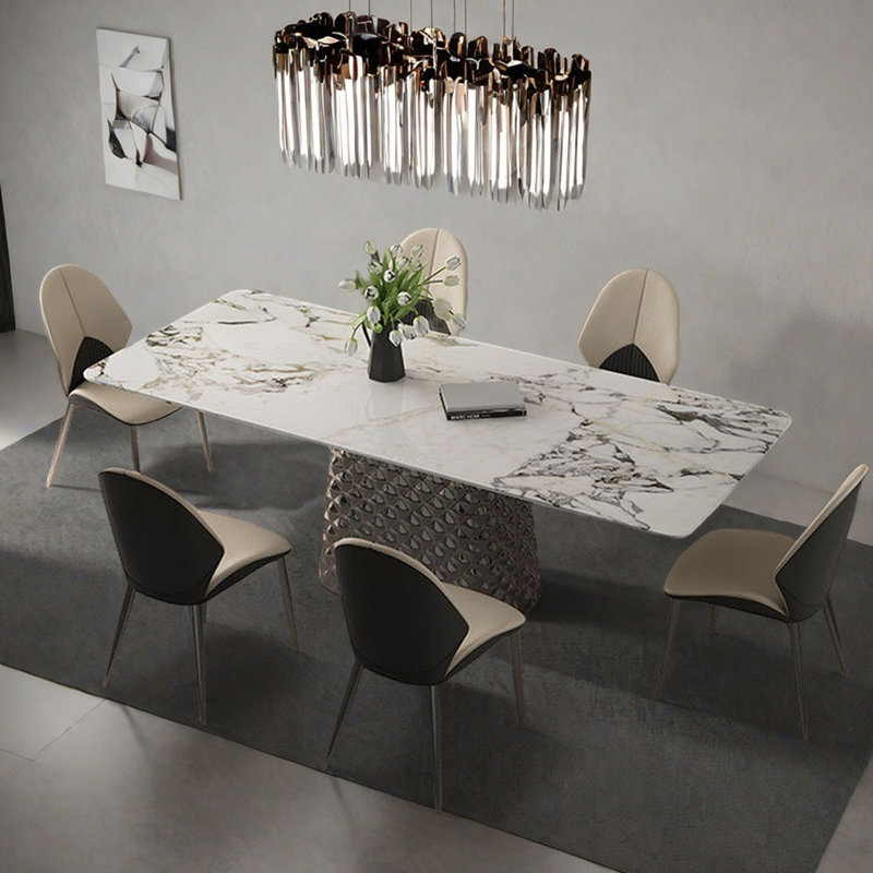 Table Rock Modern Modern, base en titane gris, H 29,5 po x L 70,9 po x l 35,4 po
