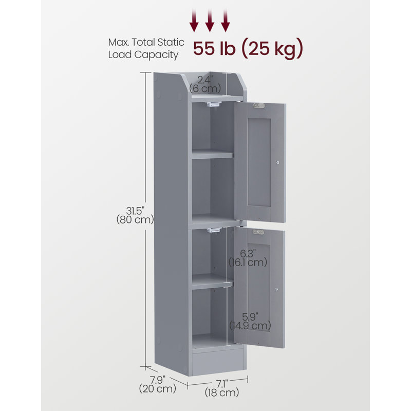 Manufatured Wood Drill / Screw Bathroom Cabinet, Grey