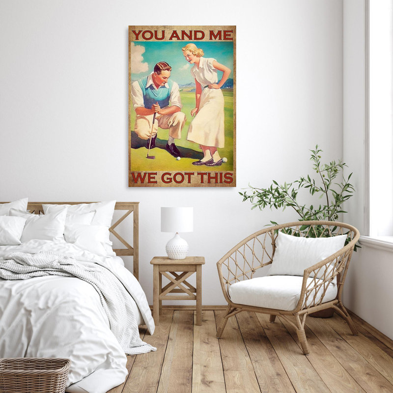 Couple Play Golf You and Me We Got This - 1 pièce, impression d'art graphique rectangulaire sur toile tendue